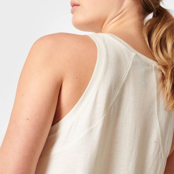 NWT Sweaty Betty Easy Peazy Top in Lily White Sz. XXS XS 100% Viscose - Picture 5 of 15